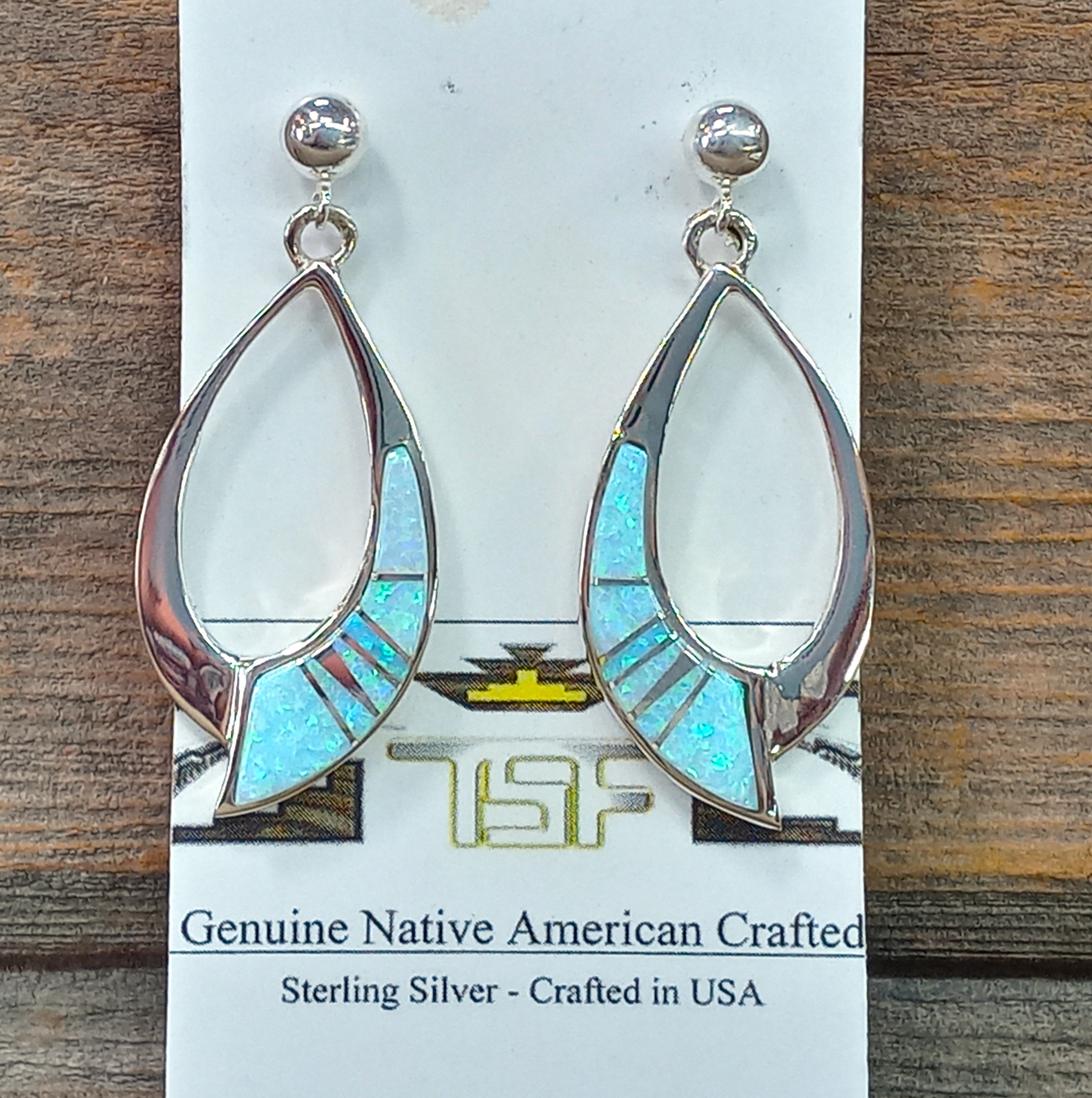 TSFE2- Inlay Opal Earrings