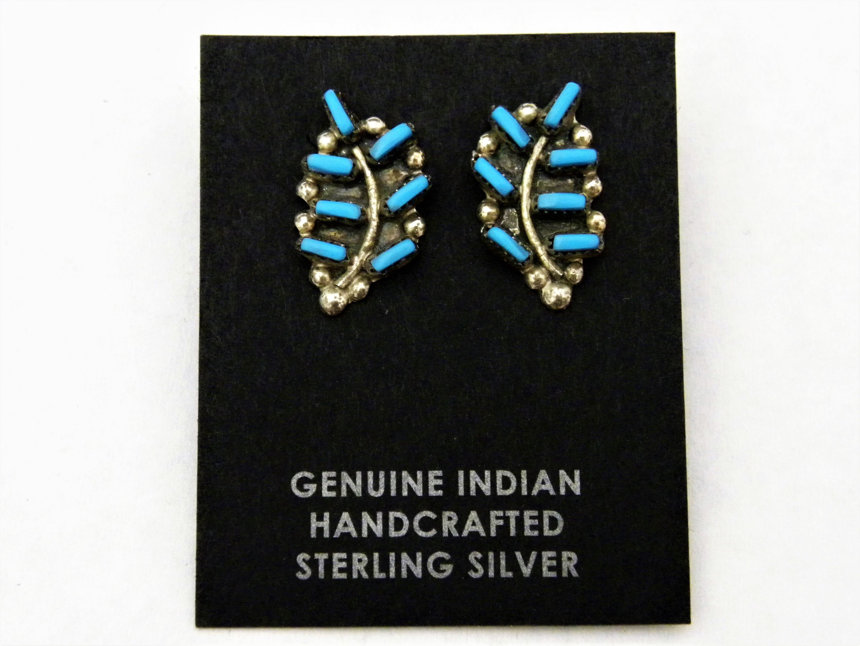 ER11- Zuni Turquoise Earrings 