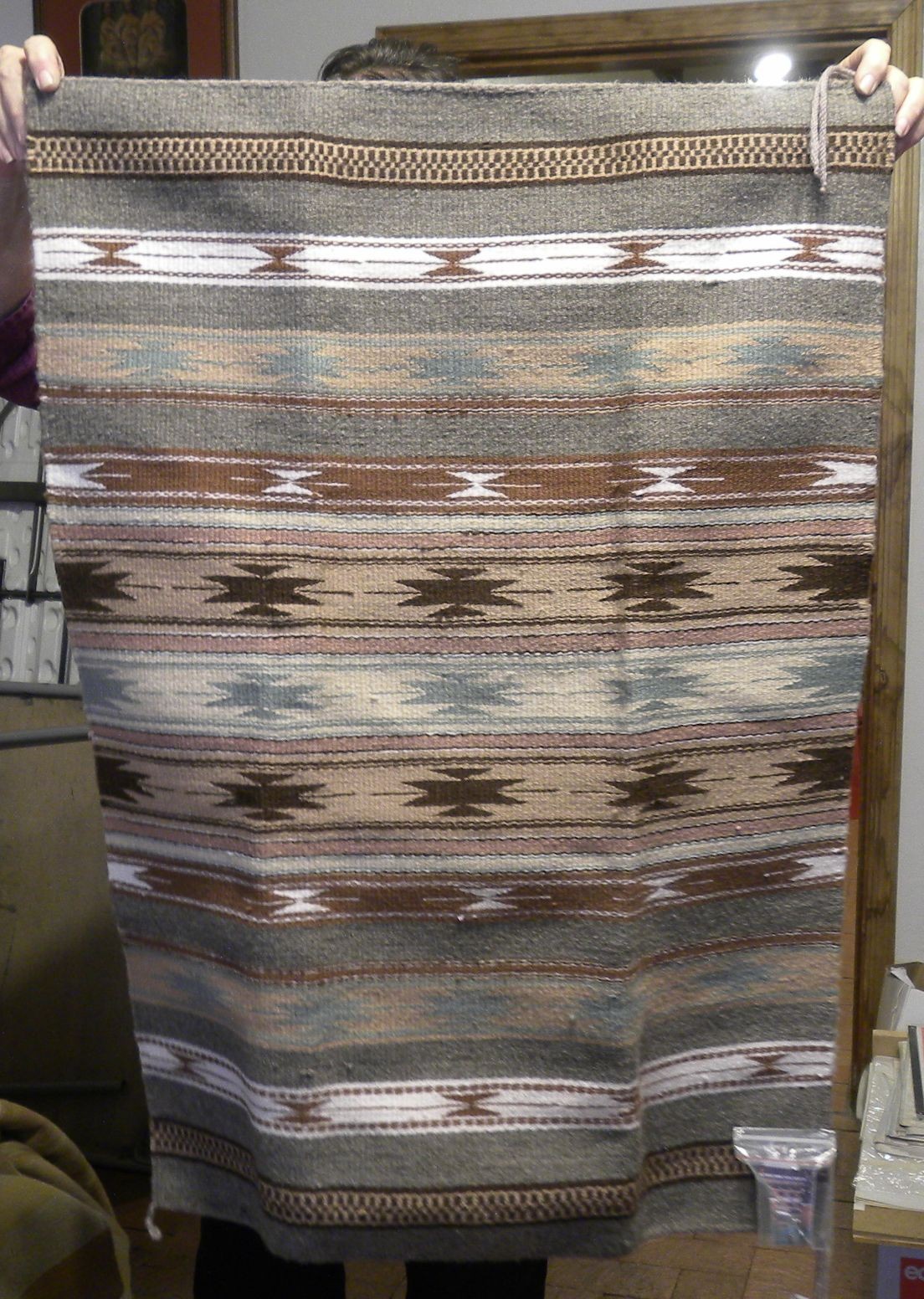 DER111 - Navajo Handmade Rug Wide Ruins Pattern