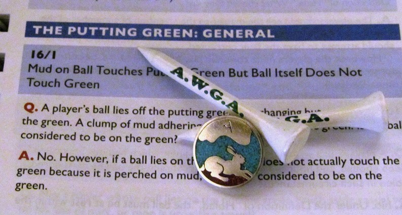 GBM5-Golf Ball Marker with an 'Arizona Jack Rabbit' design