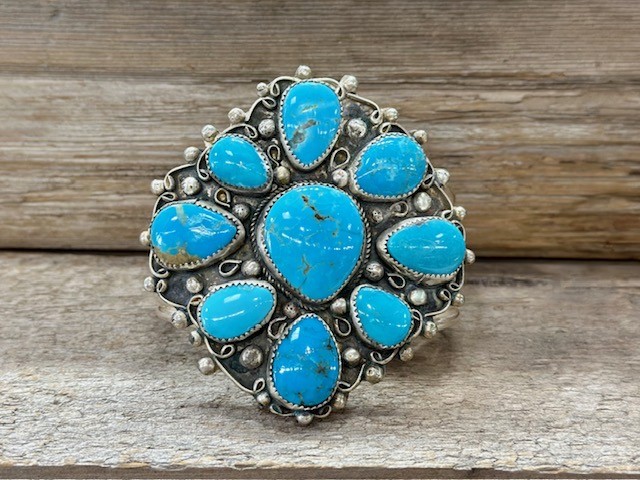 PB170- Pawn Multi Stone Turquoise Bracelet 