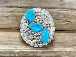 PB101- Pawn Navajo Turquoise Bracelet 