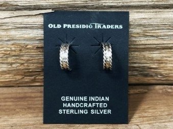 ERN112- Navajo Handmade Hoop Earrings 
