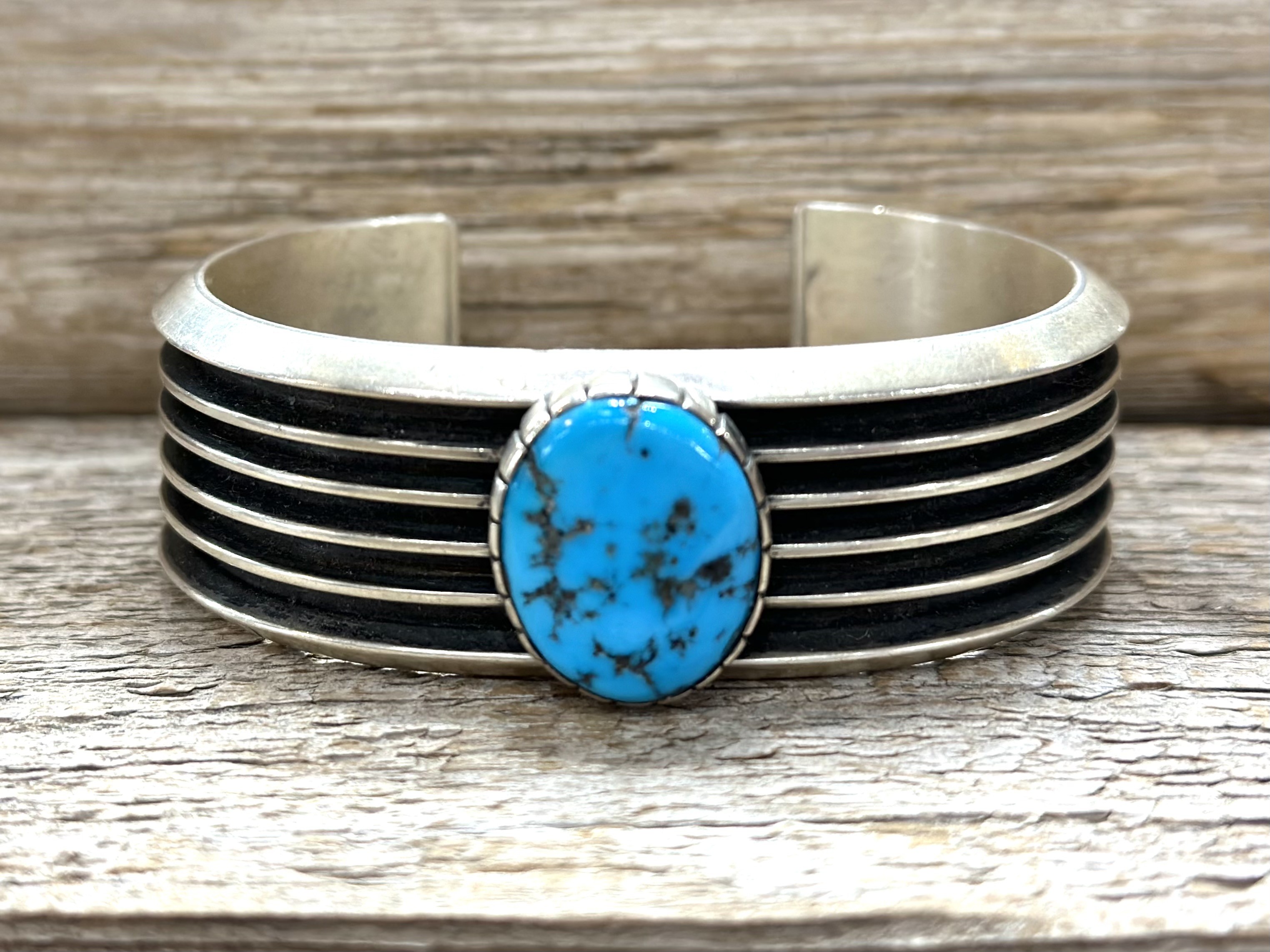 PB153- Pawn Navajo Sleeping Beauty Turquoise Bracelet 