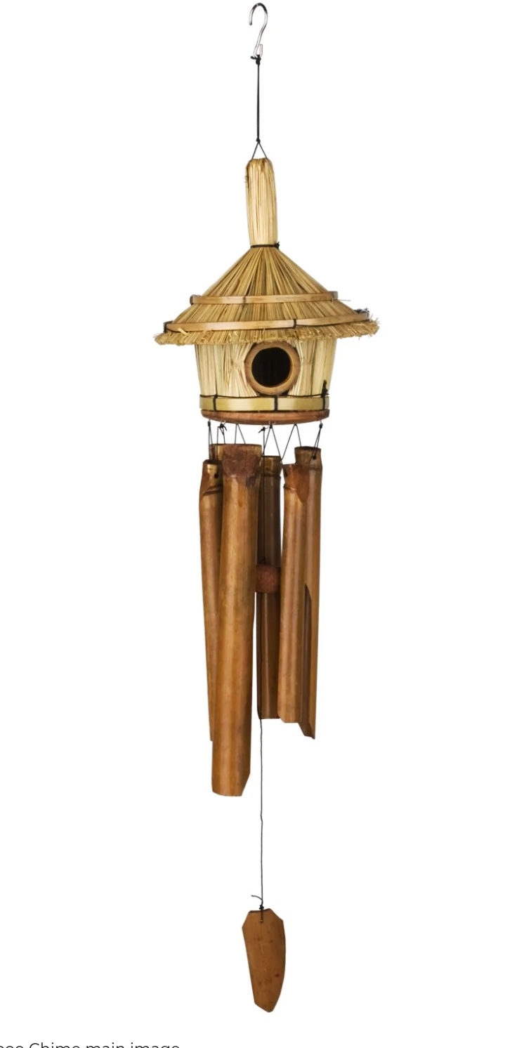 C707- Bamboo Birdhouse Chime 