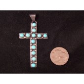 C2 Navajo Turquoise Cross Pendant