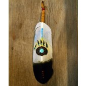 FF12- Navajo Bear Claw Painted Friendship Feather