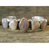 B5- Petrified Wood Stones Navajo Handmade Bracelet 