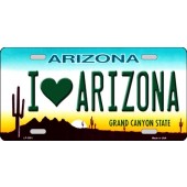 LP3- I Love AZ License Plate 