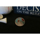 GBM1-Golf Ball Marker with Howling Coyote design 