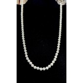 NP9- Sterling Silver 23” Navajo Pearl Necklace