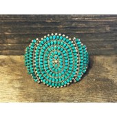 PB73- Pawn Zuni Turquoise Cluster Bracelet 
