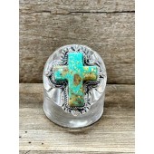 AR24- Monroe & Lillie Ashley Turquoise Cross Ring