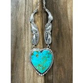 MLAN3- Monroe & Lillie Ashley Turquoise Heart Necklace  
