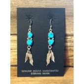 ERN41- Navajo Dangle Turquoise Earrings 