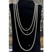 NP13- Sterling Silver 21” Navajo Pearl Necklace