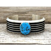 PB153- Pawn Navajo Sleeping Beauty Turquoise Bracelet 