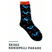 SK563- Kokopelli Parade Ladies Sock